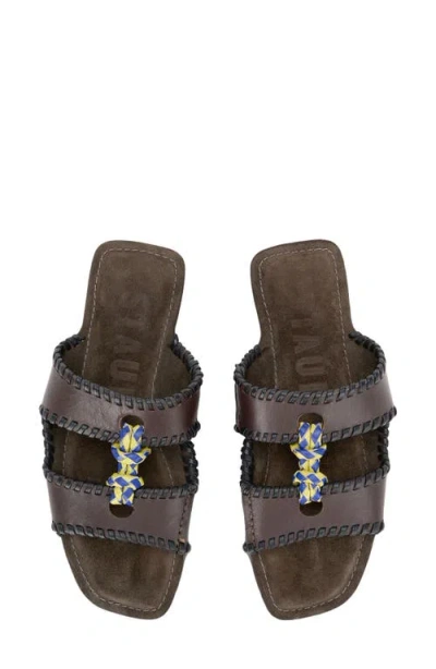 Staud Mara Leather Slide Sandal In Multi
