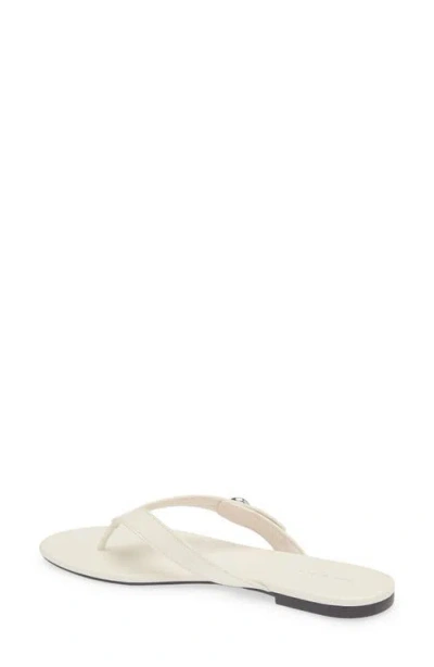 Tory Burch Romy Leather Thong Sandal In White