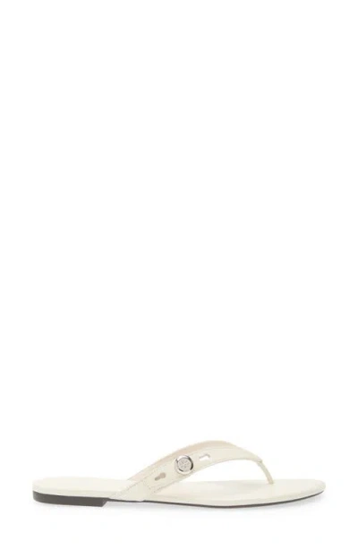 Tory Burch Romy Leather Thong Sandal In White