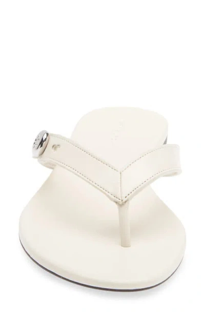 Tory Burch Romy Leather Thong Sandal In White