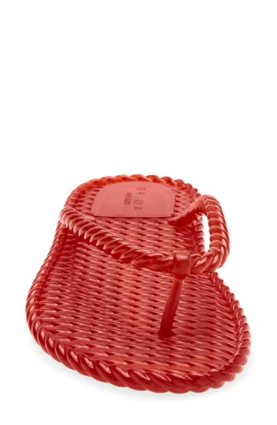 Brizza Jelly Flip Flop In Red