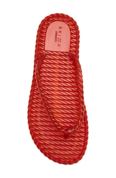 Brizza Jelly Flip Flop In Red