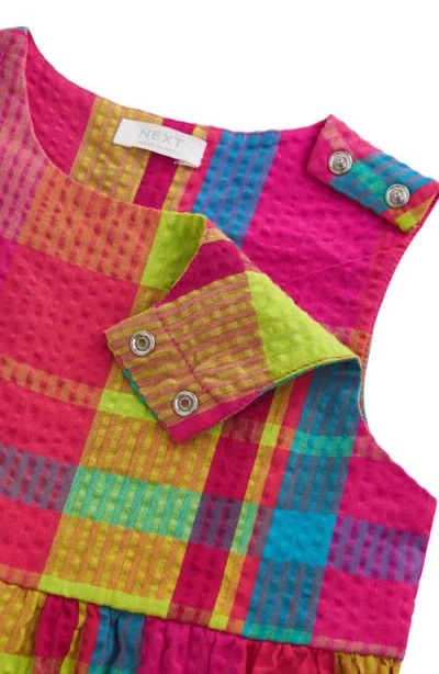 Next Kids' Rainbow Check Jumpsuit In Multi