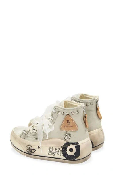 R13 Kurt High Top Platform Sneaker In Multi