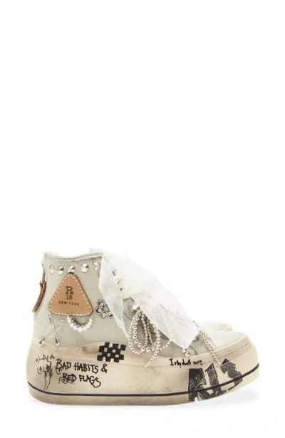 R13 Kurt High Top Platform Sneaker In Multi