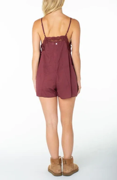 Roxy Moonrise Cotton Romper In Red