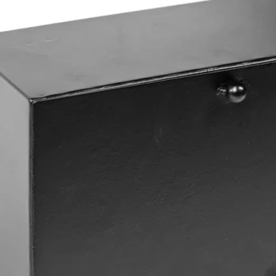 Mercana Lita Metal Rectangular Table Clock In Black