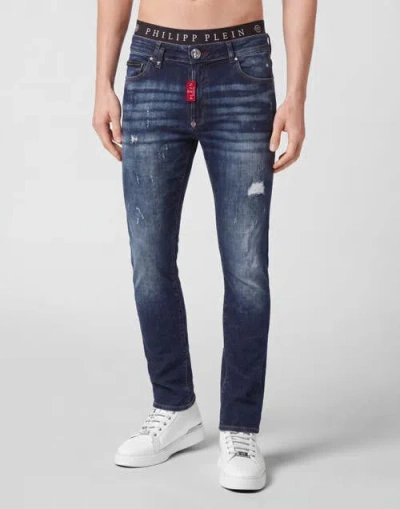 Philipp Plein Slim Fit Jeans Basic Men In Blue