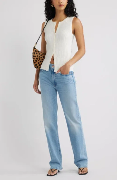 Open Edit Button Front Rib Tank In White