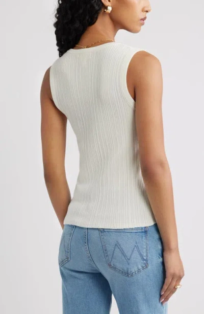 Open Edit Button Front Rib Tank In White