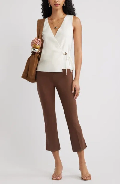 Open Edit Side Tie Sweater Vest In White