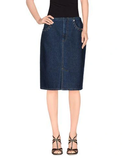 Shop Sonia Rykiel Denim Skirt In Blue