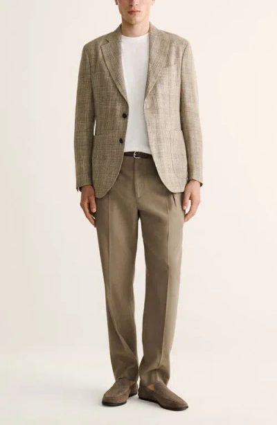 Mango Regular Fit Pleated Pants In Green