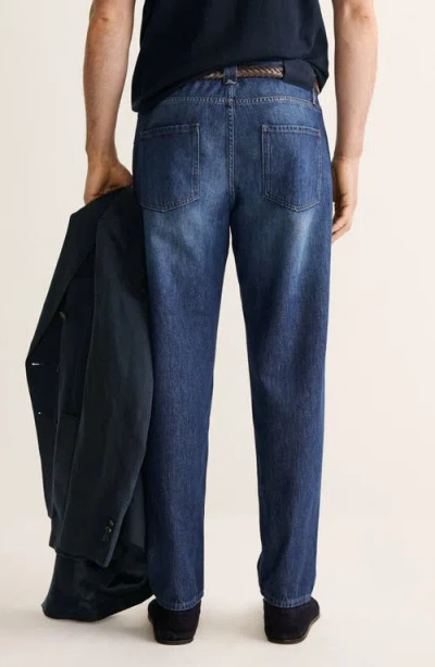 Mango Regular Fit Jeans In Blue
