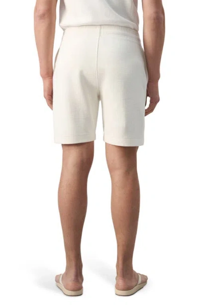 Mango Slim Fit Cotton Waffle Pull-on Shorts In Neutral