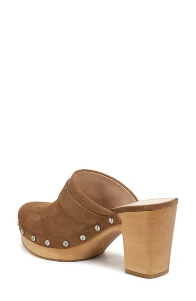 Veronica Beard Larken Suede Platform Clogs In Brown