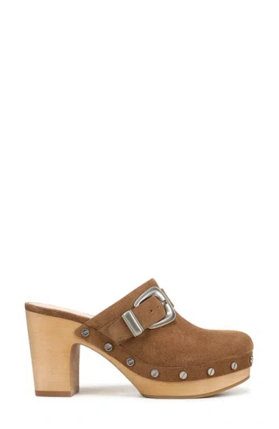 Veronica Beard Larken Suede Platform Clogs In Brown