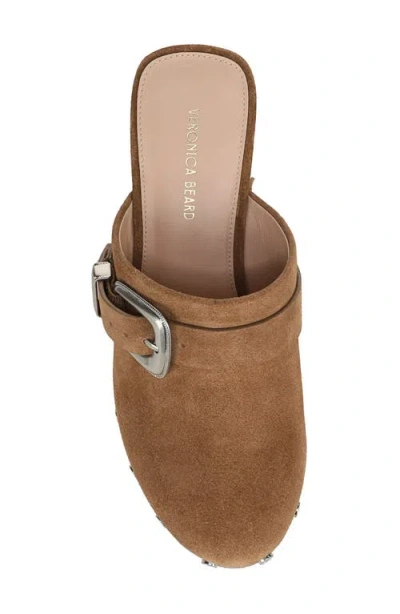 Veronica Beard Larken Suede Platform Clogs In Brown