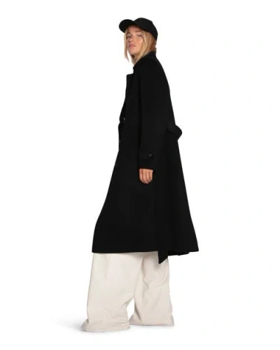 Belle & Bloom Front Runner Belted Coat In Black
