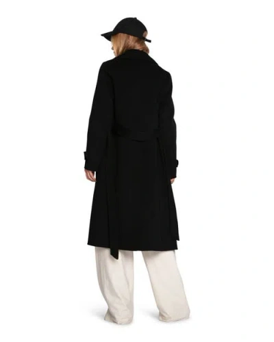 Belle & Bloom Front Runner Belted Coat In Black