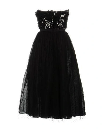 Shop Red Valentino Knee-length Dresses In Black