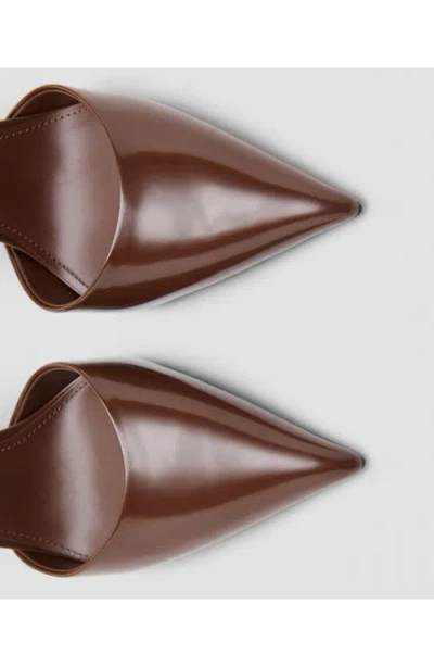 Mango Slingback Stiletto Pump In Brown