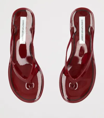 Christopher Esber Jo Pvc Flip Flop Sandals In Red