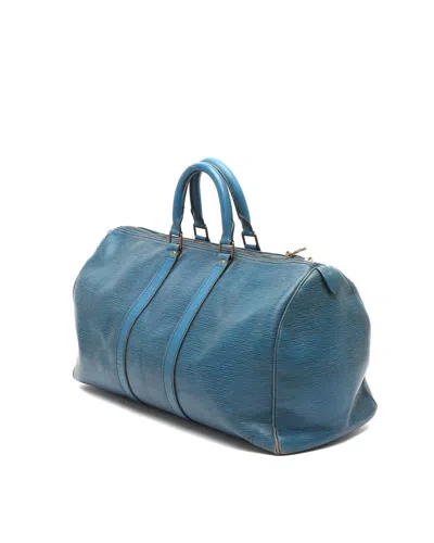 Louis Vuitton Epi Keepall 45 Weekend Bag In Blue