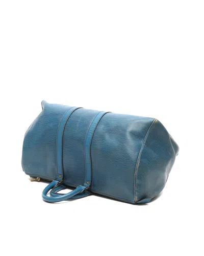 Louis Vuitton Epi Keepall 45 Weekend Bag In Blue