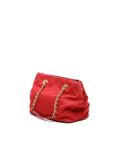 Prada Tessuto Quilted Chain Bag In Red