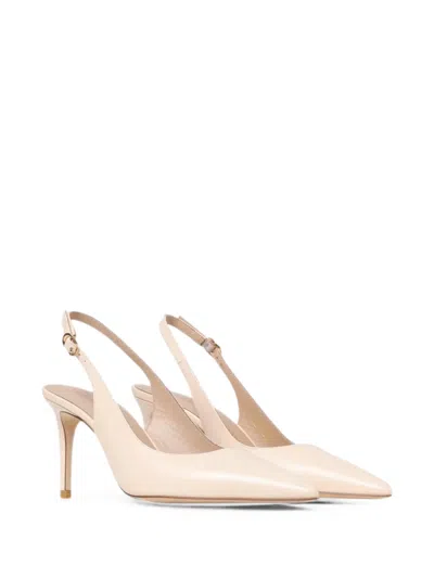Stuart Weitzman Stuart Power Pointed-toe Slingback Pumps In Multi