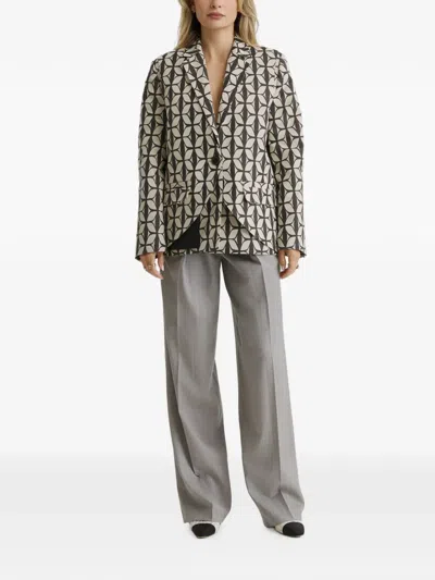 Cuanna Geometric-print Asymmetric Jacket In Multi