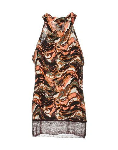 Shop M Missoni Top In Brown