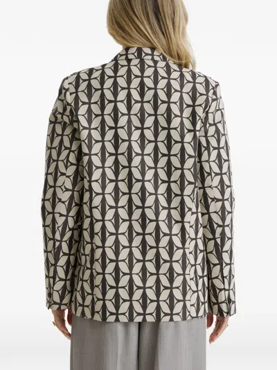 Cuanna Geometric-print Asymmetric Jacket In Multi