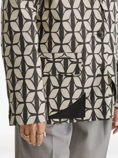 Cuanna Geometric-print Asymmetric Jacket In Multi