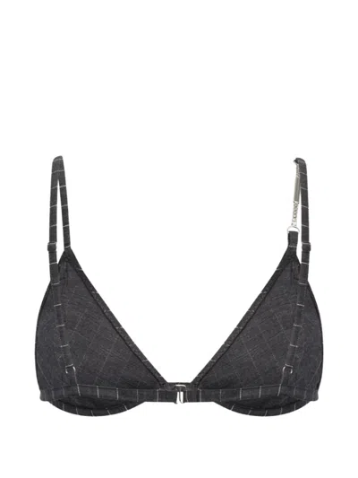 Dondup Pinstripe-pattern Chain-link Top In Gray