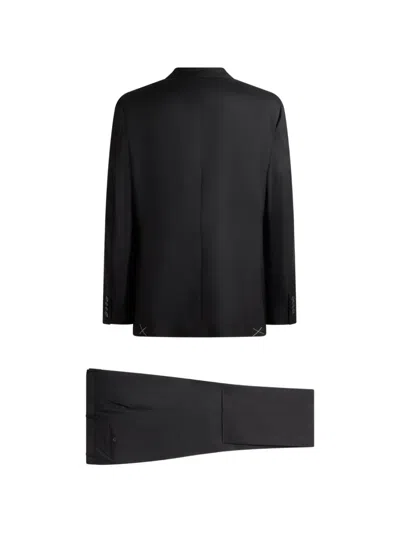 Etro Single-breasted Virgin Wool Suit In Multi