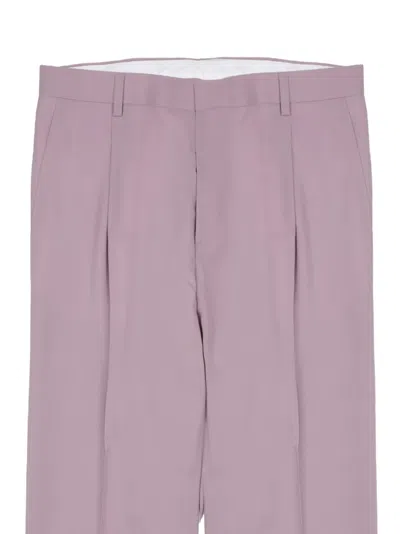 Be Able Sandy Pleated Straight-leg Trousers In Purple