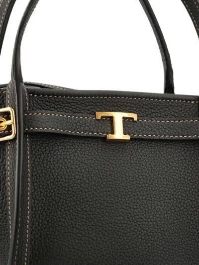 Tod's T Timeless Pebbled Leather Backpack In Black