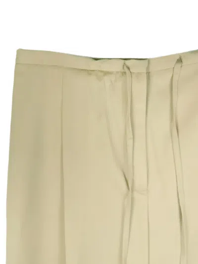 Rohe Drawstring Virgin-wool Trousers In Brown