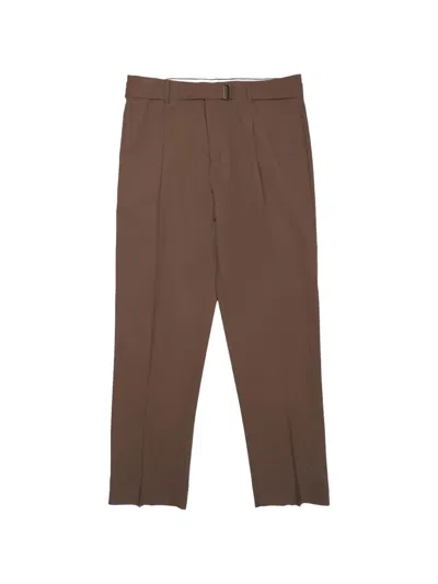 Be Able Andy Pleated-design Belted Trousers In Brown