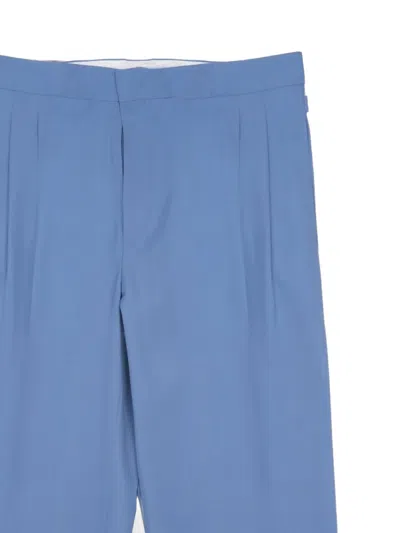 Be Able Mat Pleated Straight-leg Trousers In Blue