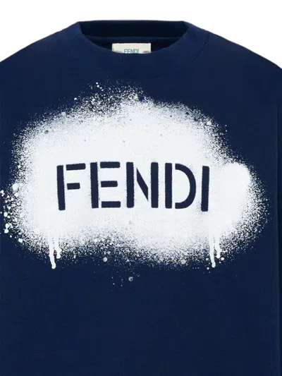 Fendi Logo-print Sweatshirt In Multi