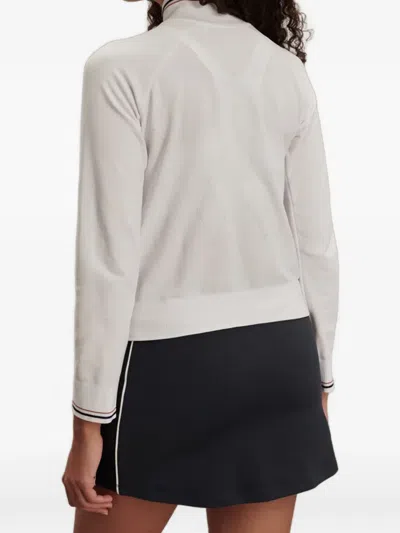 Varley Len Seamless Performance Zip Jacket In White
