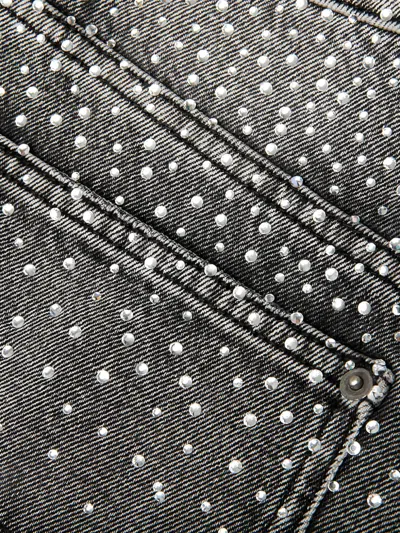 Ksubi Maxx Operator Crystal-embellished Shorts In Gray