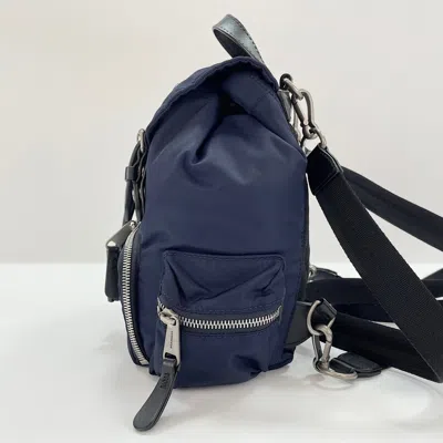 Pre-owned Burberry Navy Backpack () In Blue