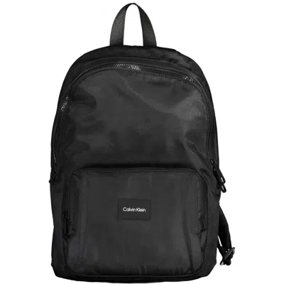 Calvin Klein Black Polyester Men's Men's Backpack In Black