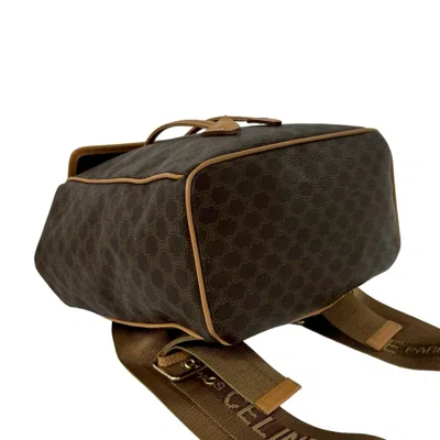 Pre-owned Celine Brown Leather Pvc Backpack ()