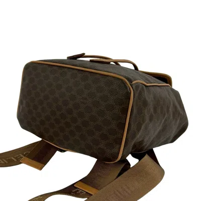 Pre-owned Celine Brown Leather Pvc Backpack ()