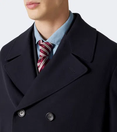 Canali Double-breasted Wool Jacket In Blue